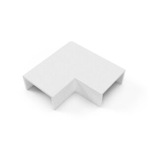 Mutlusan 90°-os L-alakú sarokelem 20x10 mm kábelcsatornához Eco és Canalex sorozat, fehér.