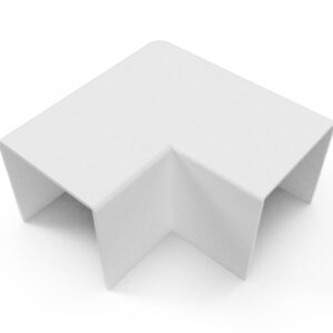 Mutlusan 90°-os L-alakú sarokelem 40x40 mm kábelcsatornához Eco és Canalex sorozat, fehér