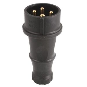 Lengő dugvilla egyenes háromfázisú 3x16A 3P+E 380V gumi IP44 a gyártó Mutlusan.