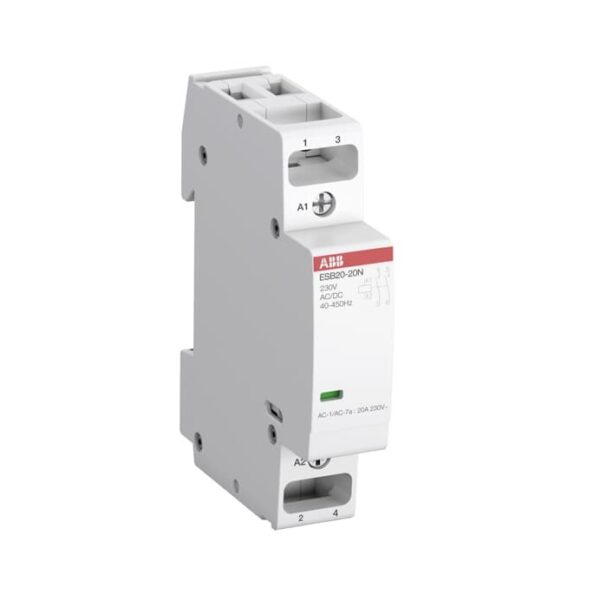ABB ESB20-20N-06 moduláris kontaktor 20A 230V AC/DC IP20.