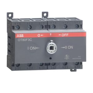 ABB OT80F3C háromállású leválasztó terheléskapcsoló I-O-II, 80A, 3P, 1SCA105402R1001.