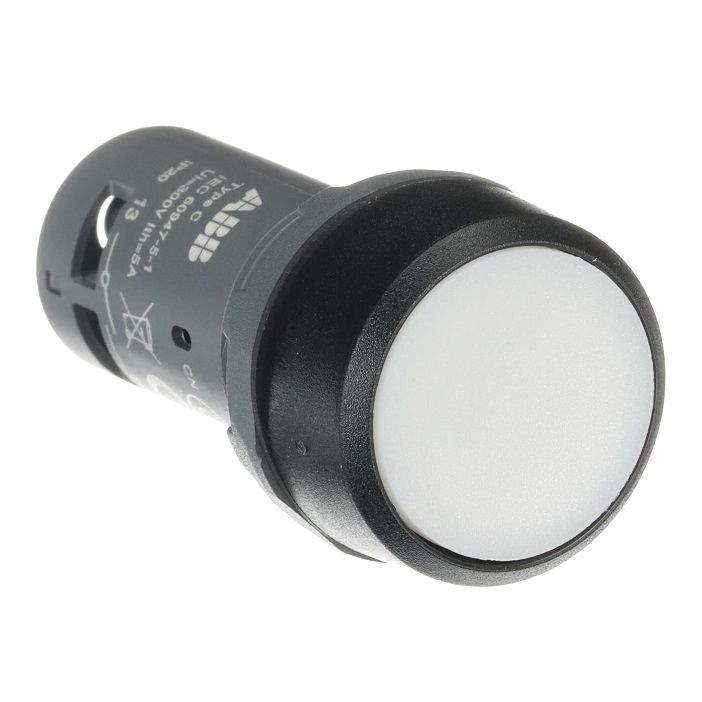 ABB CP1-10W-10 kék fehér nyomógomb ⌀ 22mm 1SFA619100R1015