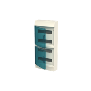 ABB Mistral 41W lakáselosztó 48 modulos, falon kívüli, IP41, átlátszó ajtóval, 292x656x120 mm.