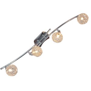 LB Light 4x40W G9 kristály spotlámpa króm kivitelben. Elegáns fém-üveg design, halogén izzókkal a ragyogó fényért