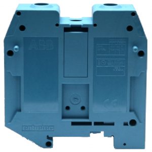 ABB ZS70-BL SNK sorkapocs DIN sínre, kék kivitelben, akár 70 mm² vezetőkhöz, megbízható csatlakozás ipari és elosztó rendszerekhez.