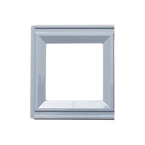 LB Light Classic szürke egyes keret kapcsolókhoz és aljzatokhoz, vízszintes vagy függőleges szereléshez, tartós polikarbonátból