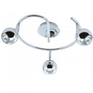 LB Light 3xGU10 spotlámpa fényes króm kivitelben, 50W halogén izzóval. Elegáns, modern megvilágítás otthonra és irodába