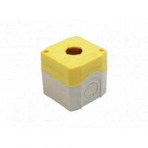 Bemis nyomógombos doboz 1 gombbal STOP IP44 sárga.