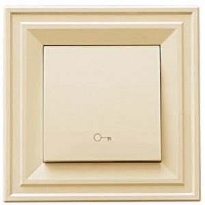 LB Light Classic krém kapunyitó nyomógomb rejtett szereléshez, 10A, 250V AC, IP21 védelem, csavar nélküli csatlakozás, tartós kivitel.