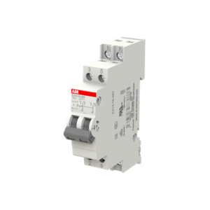 ABB E214-16-202 moduláris csoportkapcsoló 16A, I-0-II funkcióval, DIN sínre szerelhető, megbízható megoldás elosztószekrényekhez.