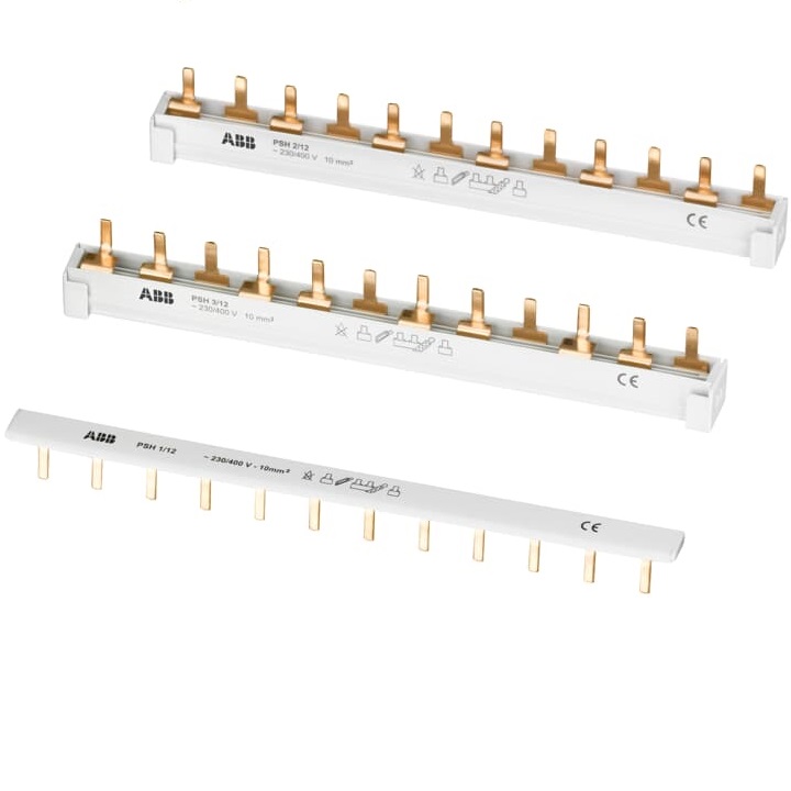 ABB PSH4/58N szigetelt gyűjtősín elosztó 4 fázissal, 63A névleges árammal és 58 modullal – biztonságos és hatékony elosztás villamos rendszerekhez.