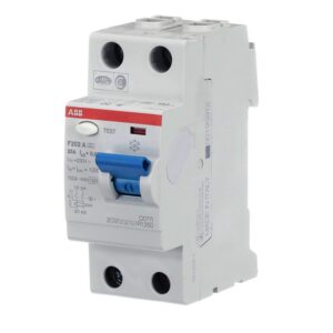 ABB F202 A-25/0.03 FI-relé 25A, 30 mA érzékenységgel, 2P kivitelben, 230V AC hálózathoz, DIN sínre szerelhető