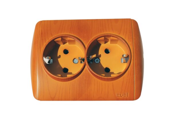 Dupla aljzat / dugalj 2x2P+E 16A 230V platán gyártó EL-BI Electric.