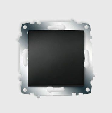 ELBI Zena Platin egyetlen kapcsoló modul mechanizmus és fedél keret nélkül fekete.