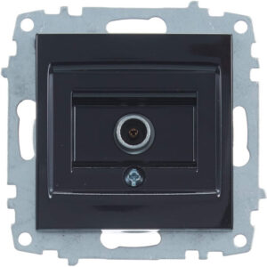 ELBI TV csatlakozó aljzat 8-20dB modul mechanizmus és fedél keret nélkül fekete