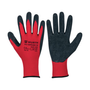 Wurth LATEX GRIP szerelőkesztyű piros 9-es méret