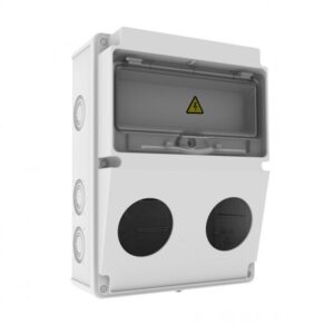 Bemis V10 falon kívüli ipari csatlakozódoboz IP44 védelemmel, 220x300x120 mm méretben, halogénmentes ABS anyagból.