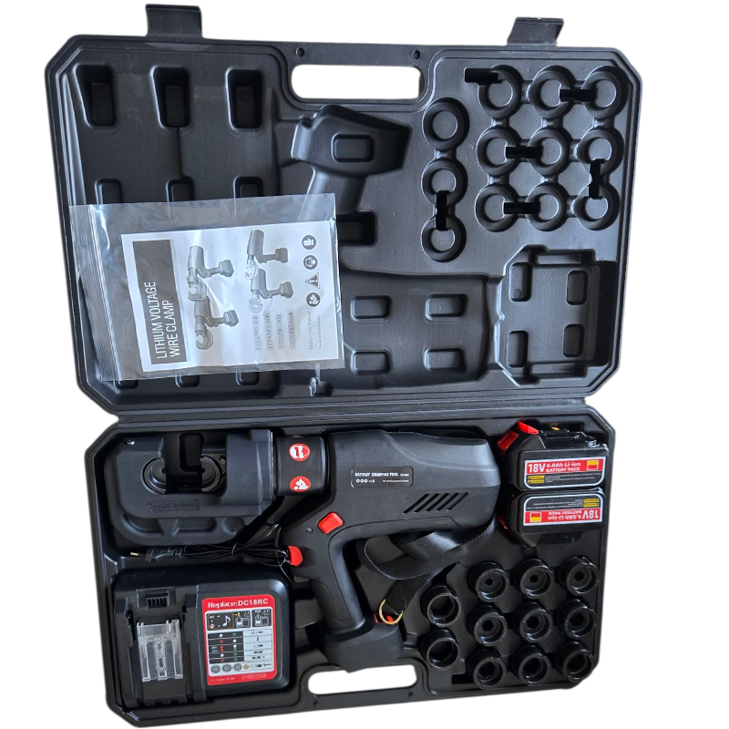 LB Light EZ-400 akkumulátoros hidraulikus kábelvágó és préselő szerszám 16–400 mm², 2 akkumulátorral