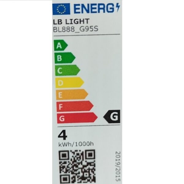 Energiaosztály E27 LED izzó Vintage BL888_G95S 4W 2500K 250Lm