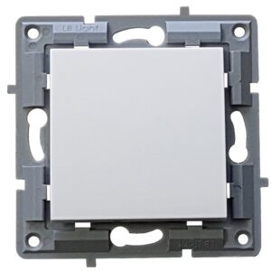 LB Light egyetlen kapcsoló modul mechanizmus és fedél keret nélkül fehér.