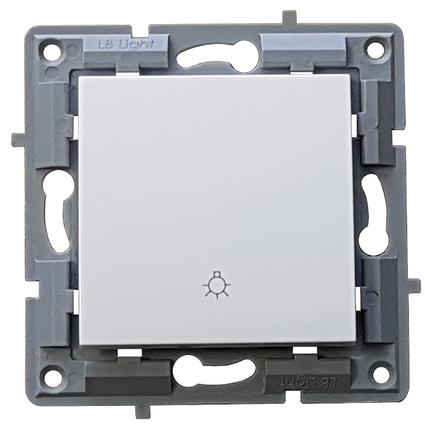 LB Light nyomó lámpajel modul mechanizmus és fedél keret nélkül fehér.