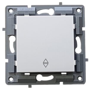 LB Light váltókapcsoló modul mechanizmus és fedél keret nélkül fehér.