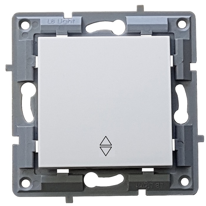 LB Light váltókapcsoló modul mechanizmus és fedél keret nélkül fehér.