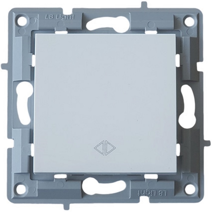 LB Light keresztkapcsoló modul mechanizmus és fedél keret nélkül fehér.