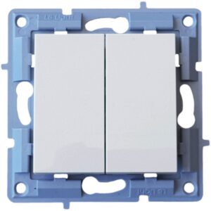 LB Light kettős kapcsoló modul mechanizmus és fedél keret nélkül krém.