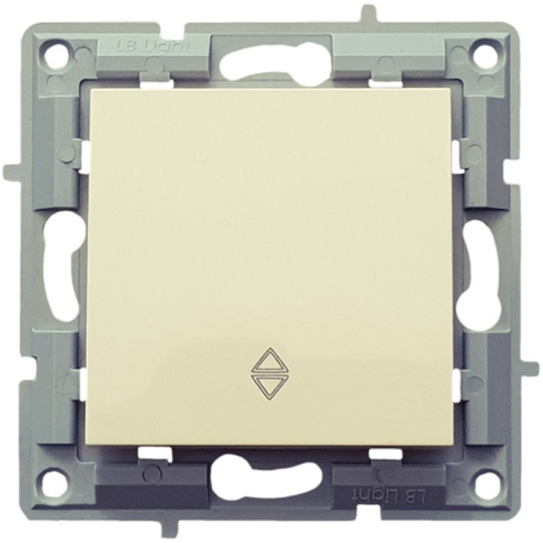 LB Light váltókapcsoló modul mechanizmus és fedél keret nélkül krém.