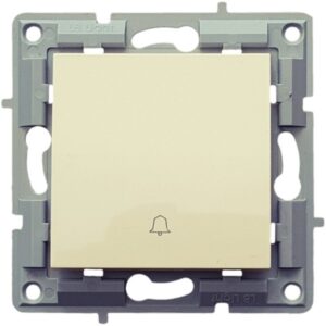 LB Light nyomógomb csengő modul mechanizmus és fedél keret nélkül krém.