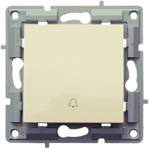 LB Light nyomógomb csengő modul mechanizmus és fedél keret nélkül krém.