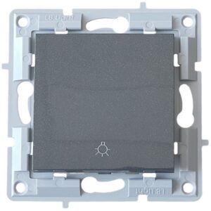 LB Light nyomó lámpajel modul mechanizmus és fedél keret nélkül gyöngyház fekete.