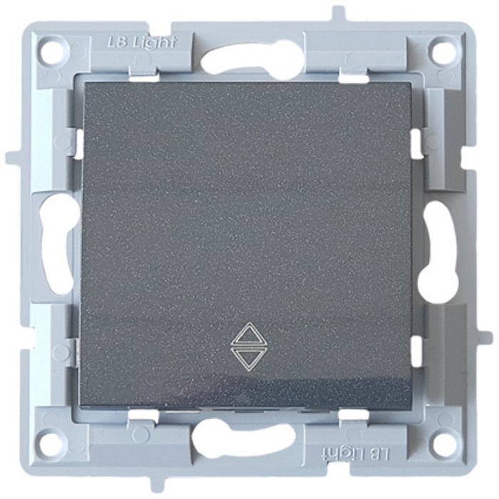 LB Light váltókapcsoló modul mechanizmus és fedél keret nélkül gyöngyház fekete.