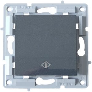 LB Light keresztkapcsoló modul mechanizmus és fedél keret nélkül gyöngyház fekete.