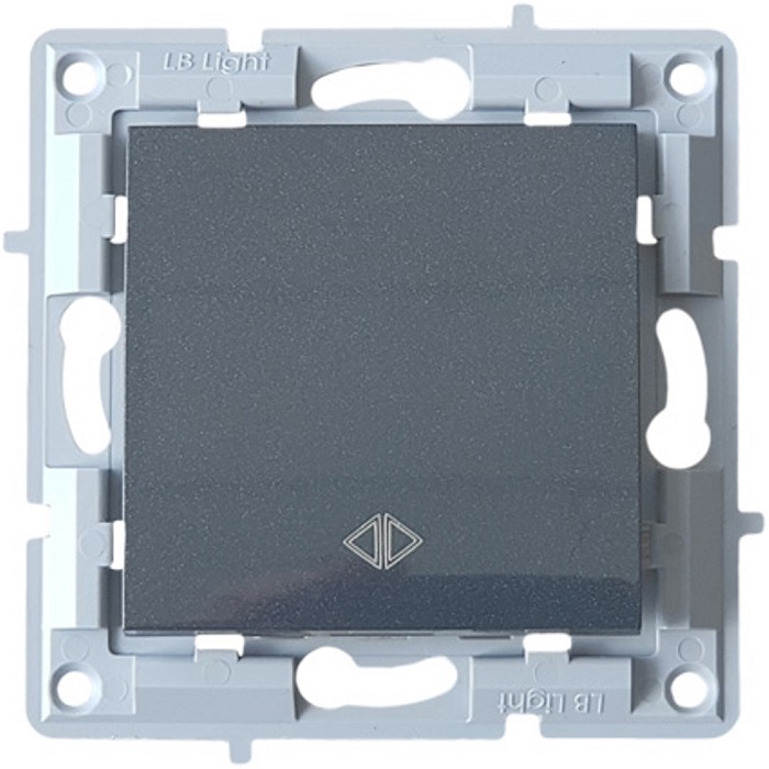 LB Light keresztkapcsoló modul mechanizmus és fedél keret nélkül gyöngyház fekete.