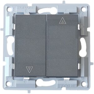 LB Light redőnykapcsoló modul mechanizmus és fedél keret nélkül gyöngyház fekete.