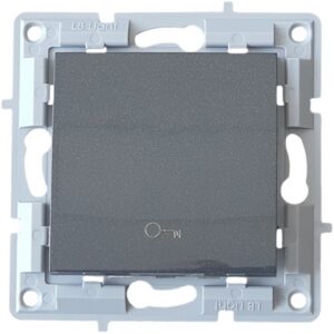 LB Light fekete kapunyitó nyomógomb modul keret nélkül, kompatibilis Classic és Softline keretekkel, 220V, tartós polikarbonát kivitel.