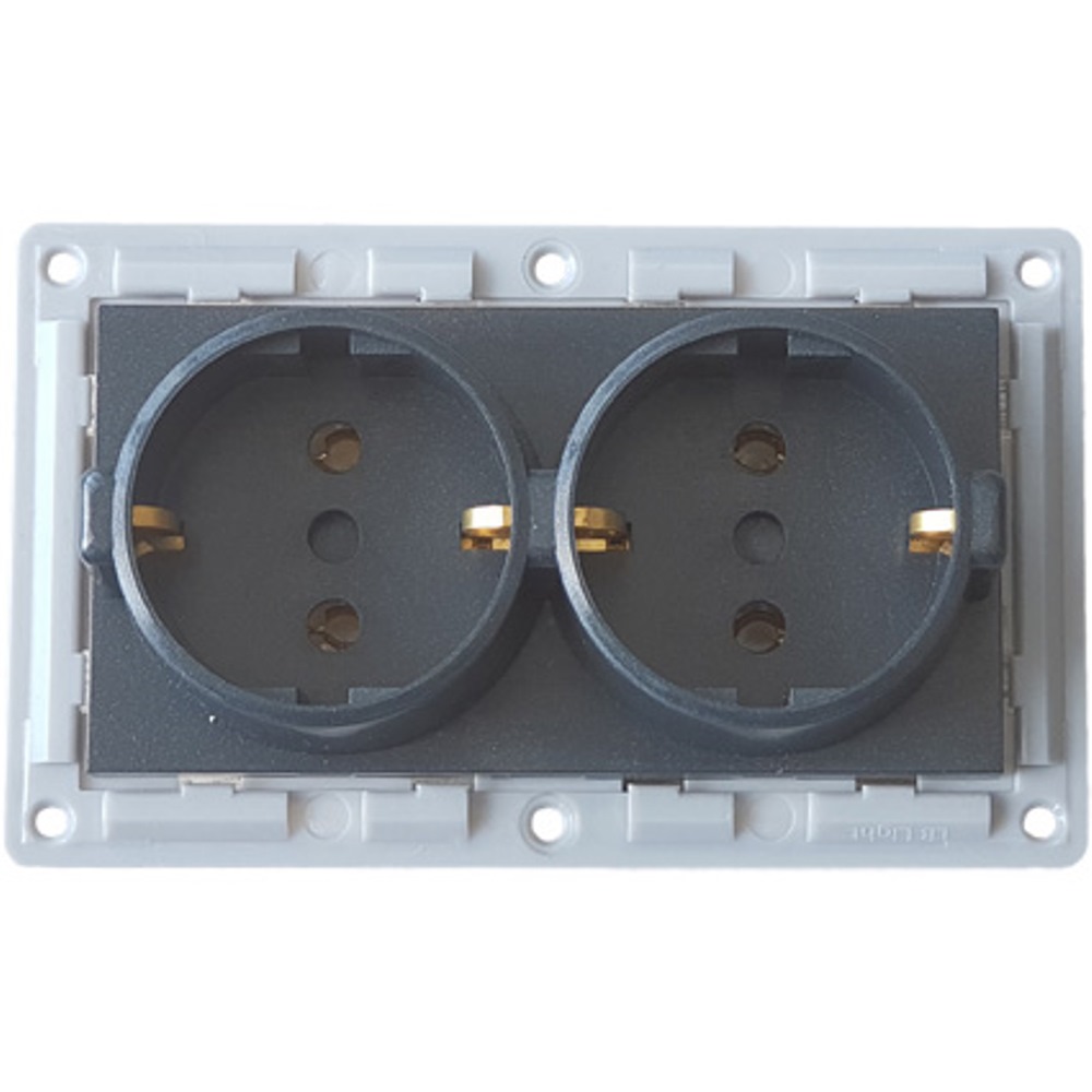 LB Light dupla aljzat / dugalj modul mechanizmus és fedél keret nélkül fekete.