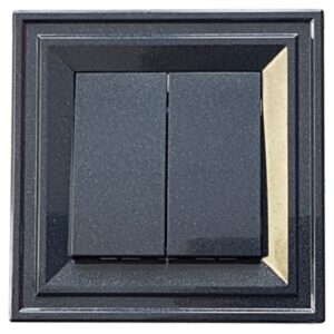 LB Light Classic kettős váltókapcsoló fekete 10A 250V.