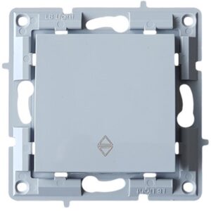 LB Light váltókapcsoló modul mechanizmus és fedél keret nélkül szürke.