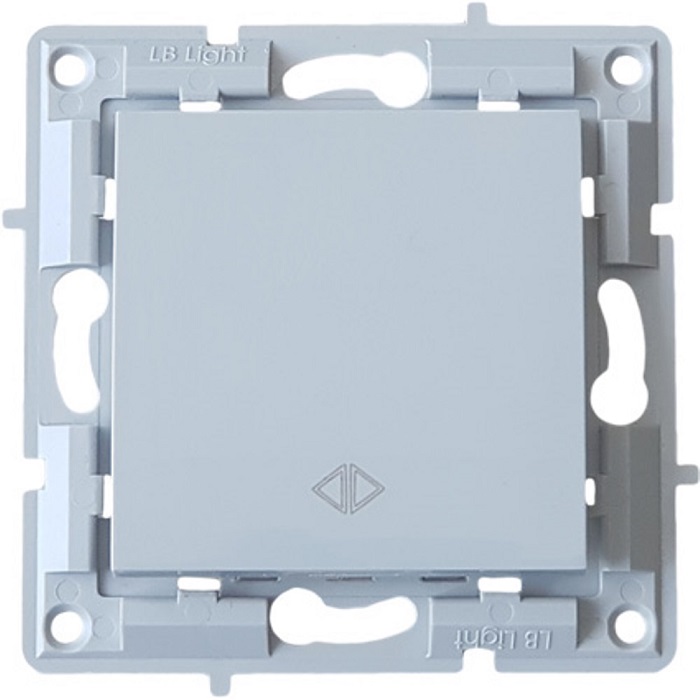 LB Light keresztkapcsoló modul mechanizmus és fedél keret nélkül szürke.