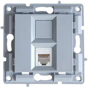 LB Light szürke számítógép csatlakozó aljzat modul keret nélküli kivitelben, kompatibilis a Classic és Softline sorozattal