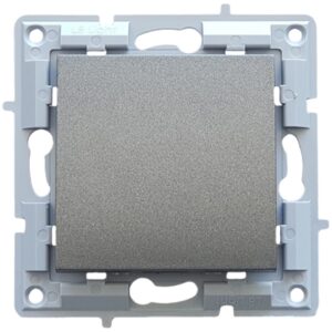 LB Light kapcsoló modul mechanizmus és fedél keret nélkül fekete grafit.