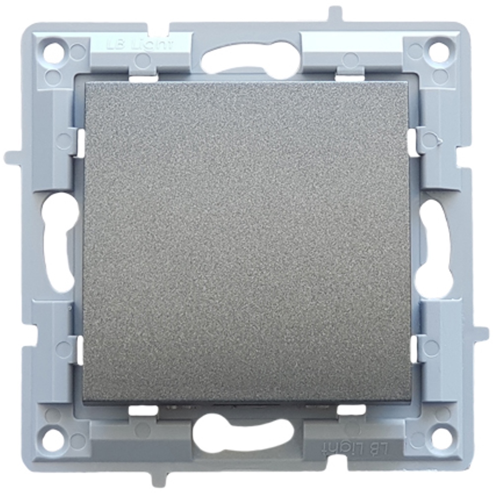 LB Light kapcsoló modul mechanizmus és fedél keret nélkül fekete grafit.