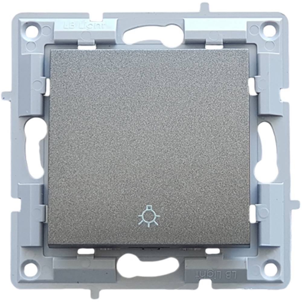 LB Light nyomó lámpajel jelzőfénnyel modul mechanizmus és fedél keret nélkül fekete grafit.