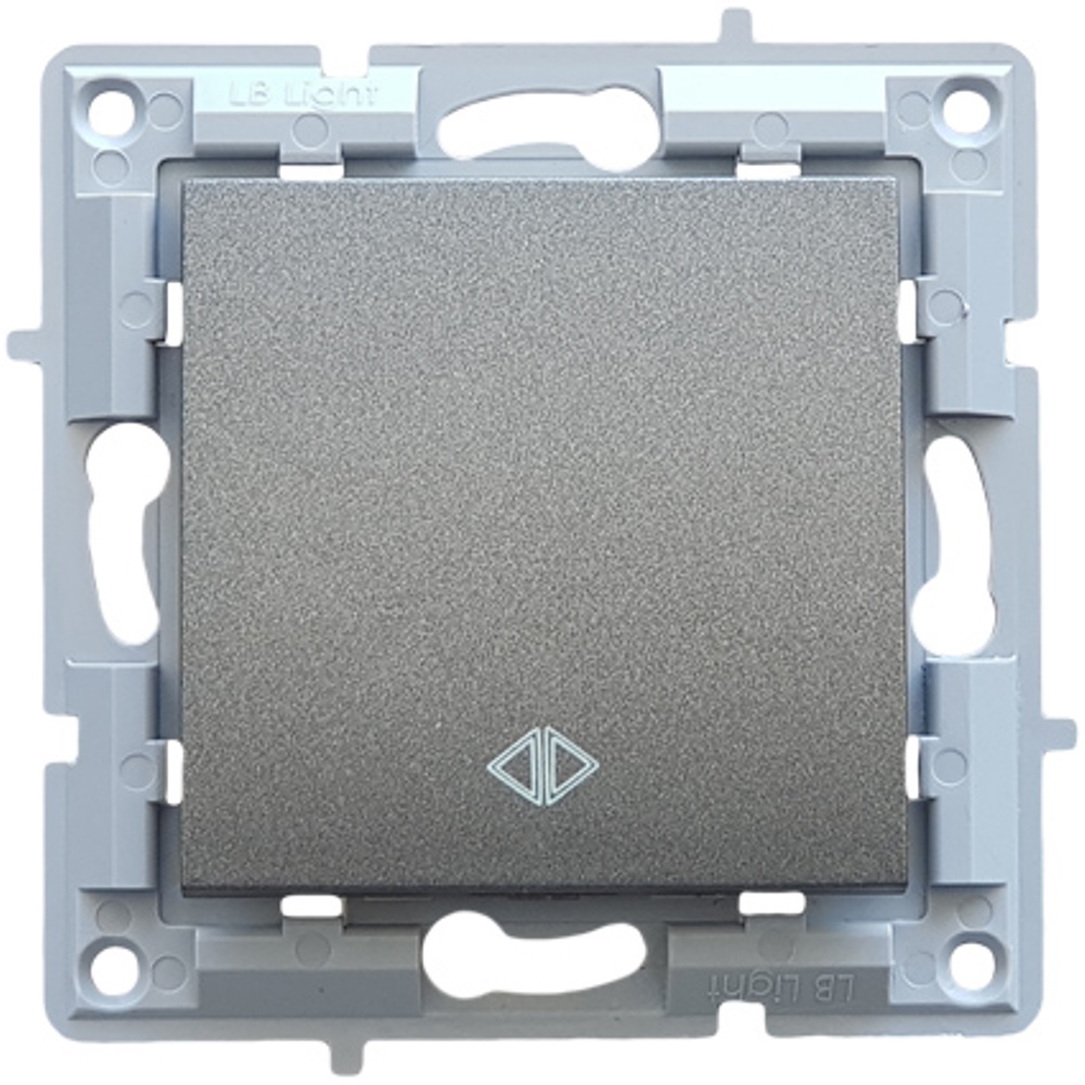 LB Light keresztkapcsoló modul mechanizmus és fedél keret nélkül fekete grafit.