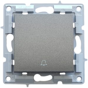 LB Light nyomógomb csengő modul mechanizmus és fedél keret nélkül fekete grafit