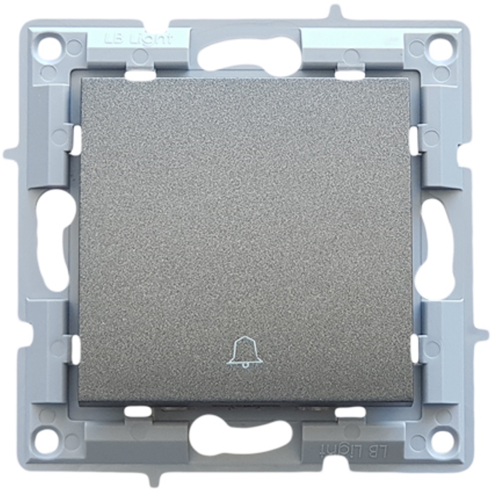 LB Light nyomógomb csengő modul mechanizmus és fedél keret nélkül fekete grafit