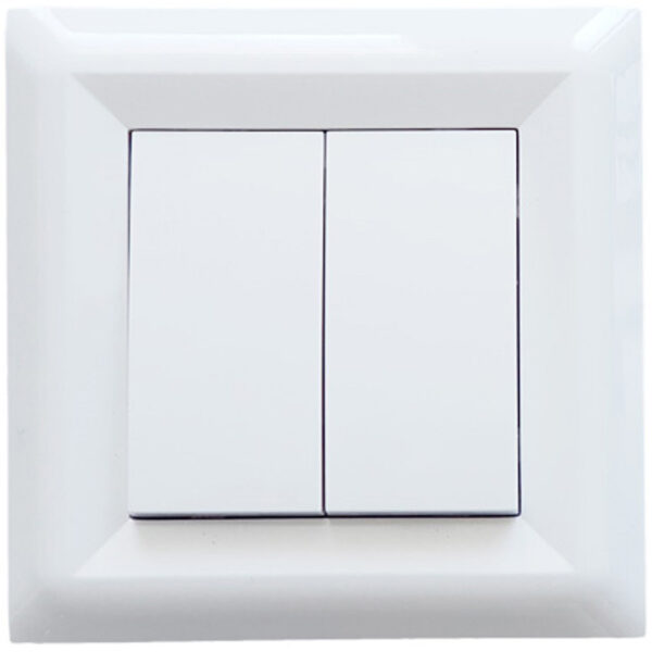 LB Light Softline kettős váltókapcsoló fehér 10A 250V IP21.
